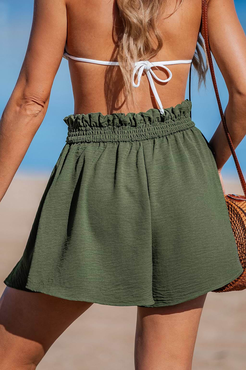 Waterlily Green Cover-Up Shorts