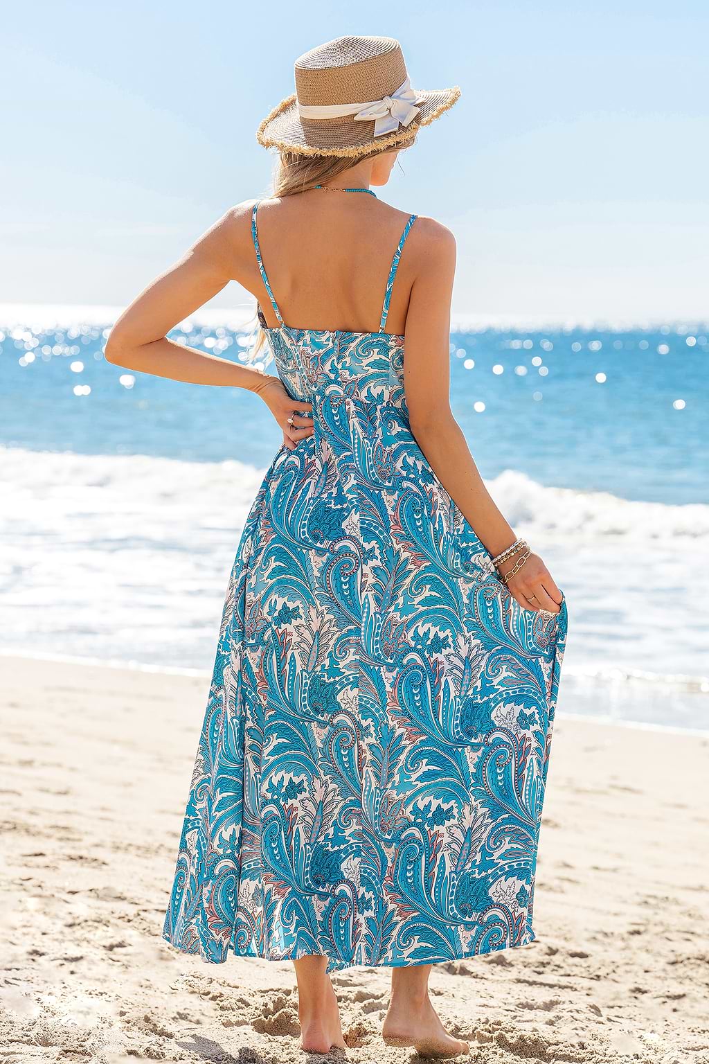 Rushing Waves Paisley Maxi Dress