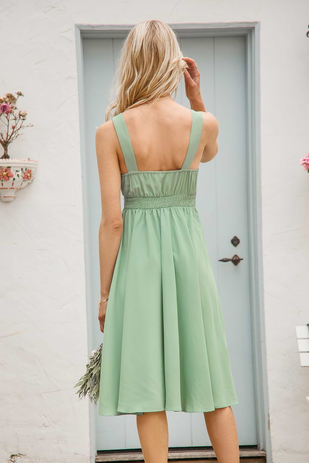 Clover Valley Green Midi Dress