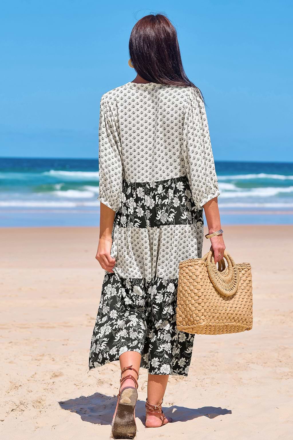 Patchwork Garden Floral Maxi Dress