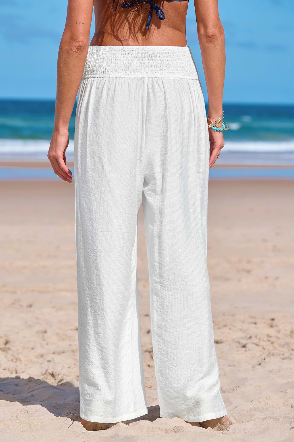 Saltwater Dreams White Cover-Up Pants