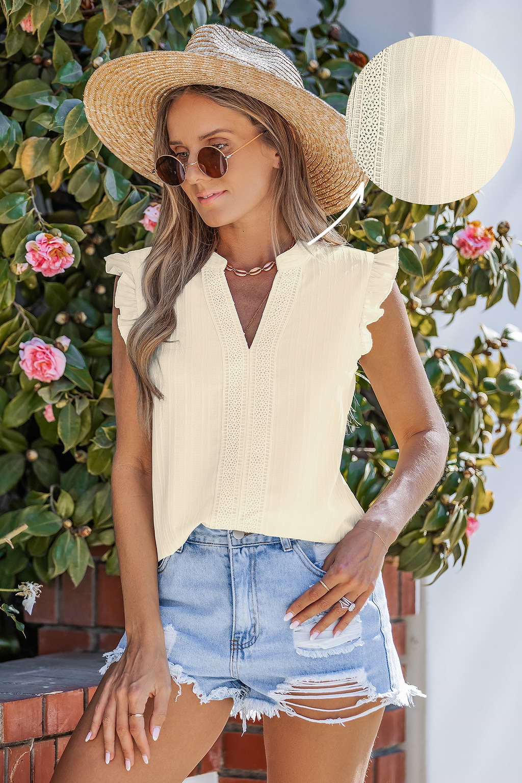 Dreamy Ruffles Creme Top