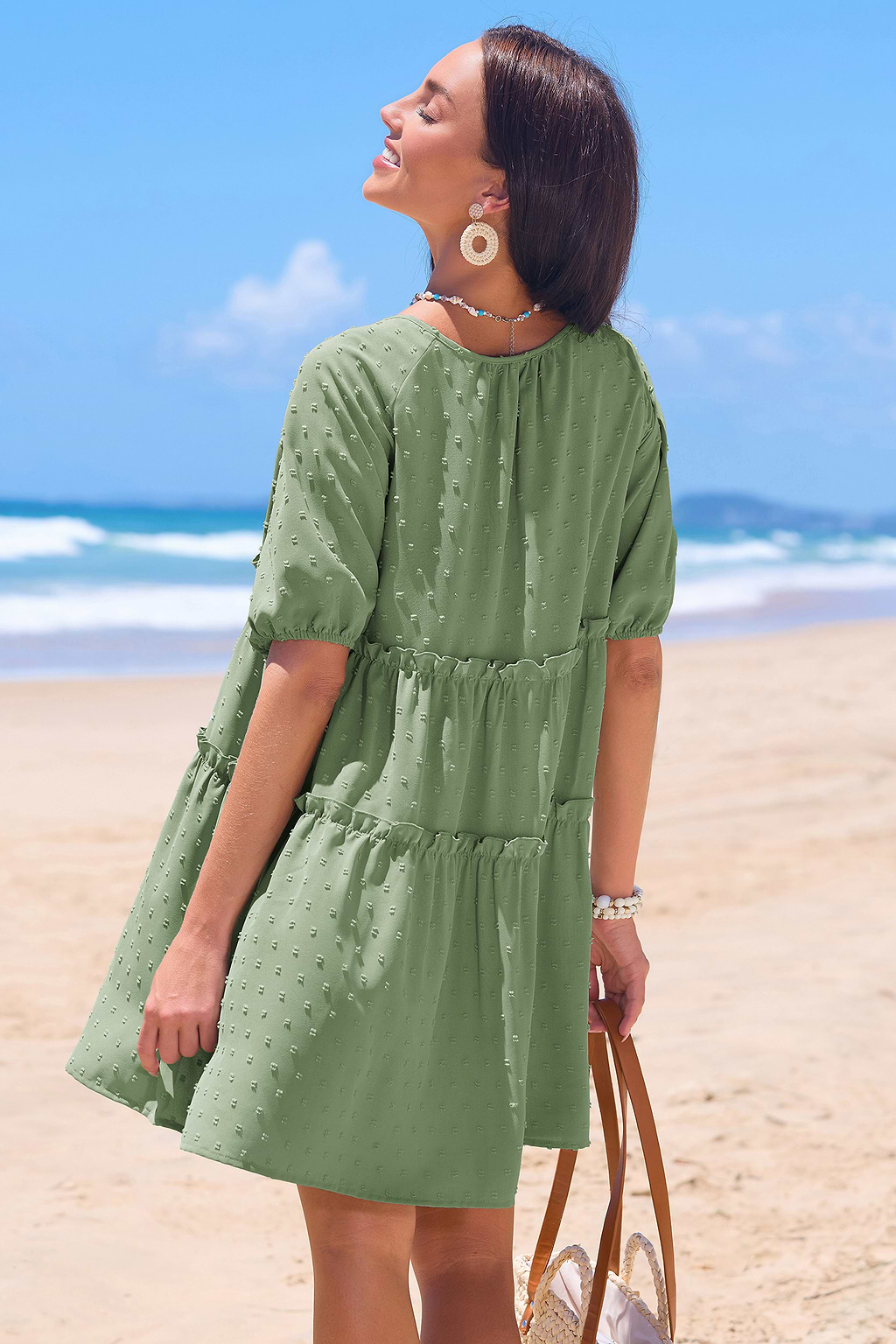 Burning Sage Green Mini Dress