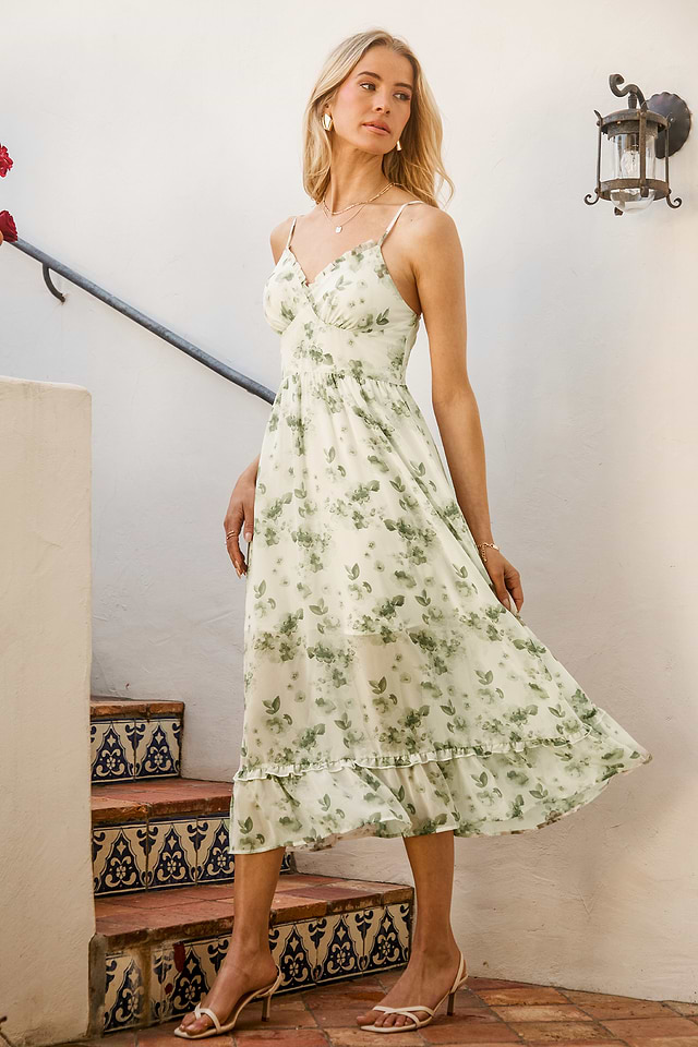 green emerald velvet dress J'adore Pleated Silk Dress – VAST main image 0