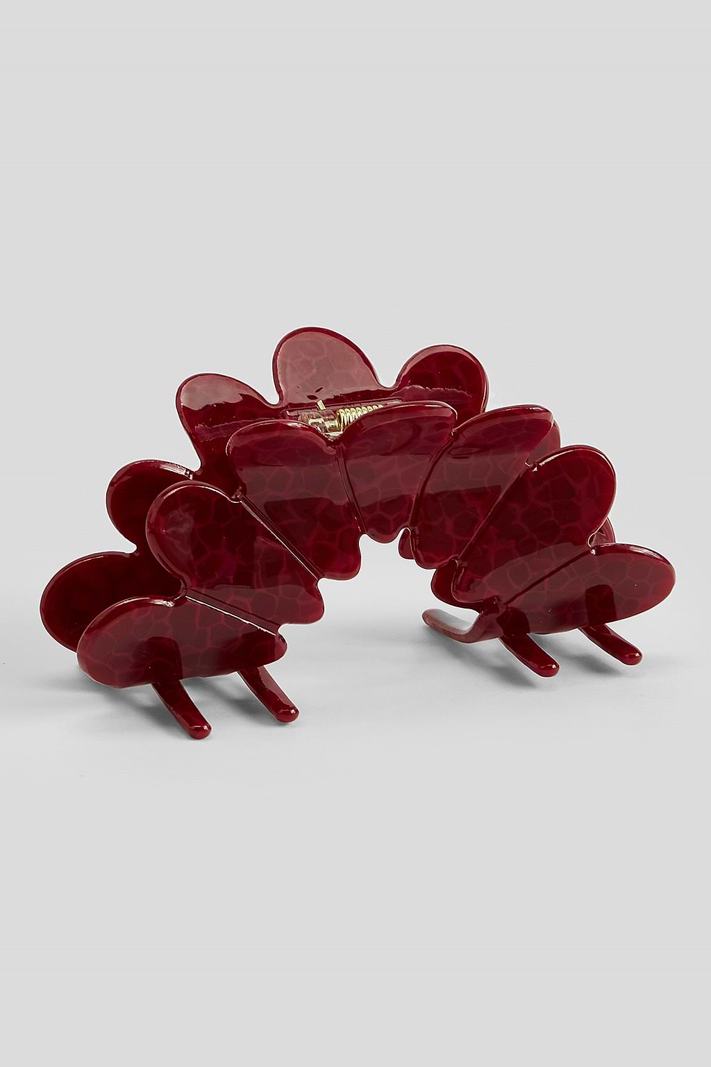 Crimson Bloom Claw Clip