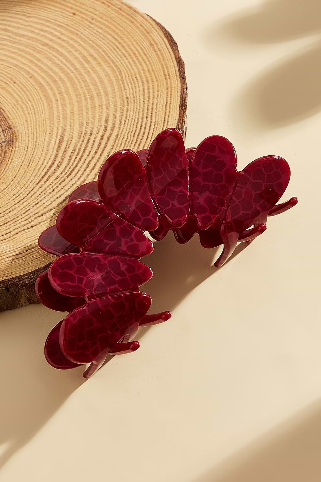 Crimson Bloom Claw Clip