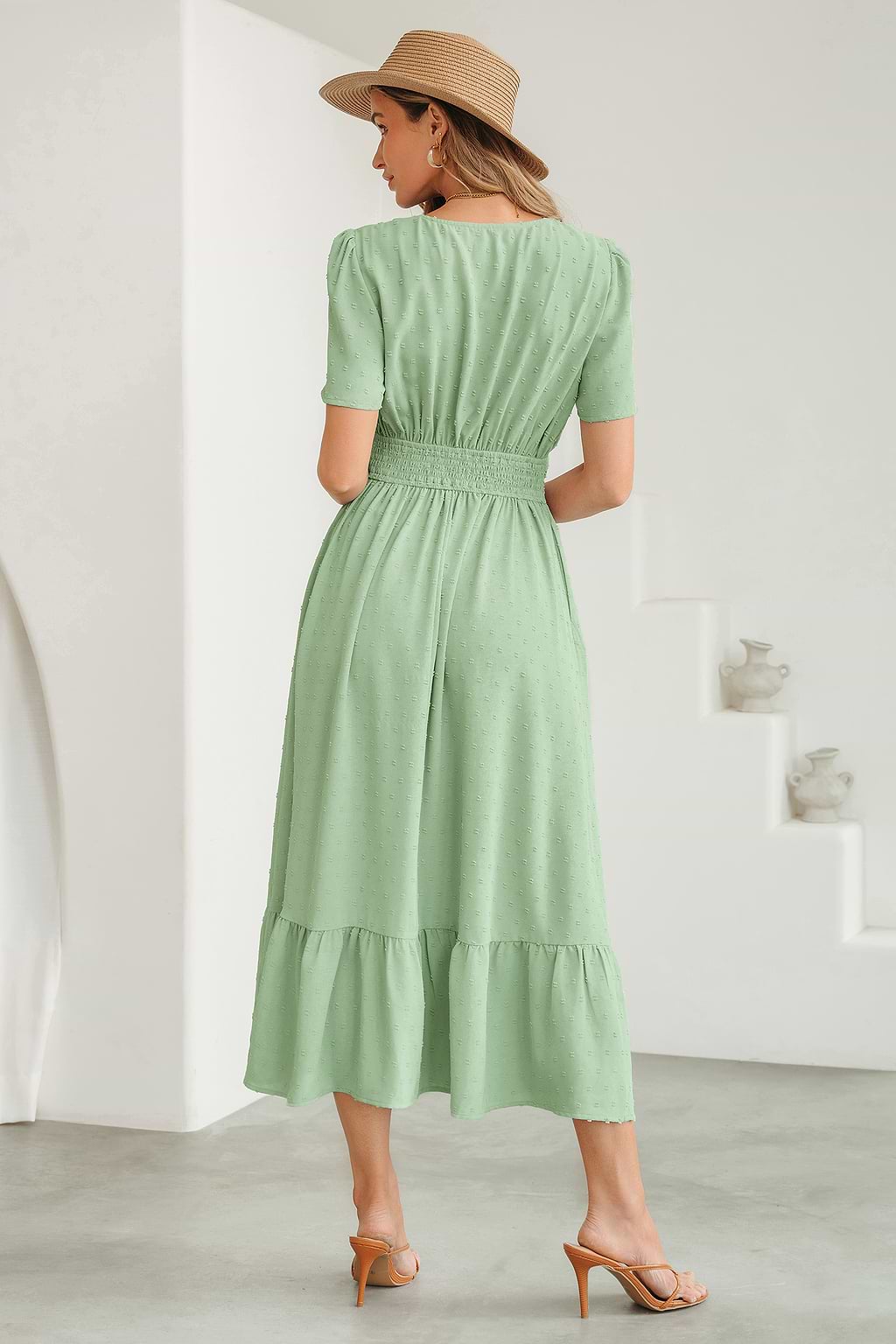 Garden Bliss Grass Midi Dress