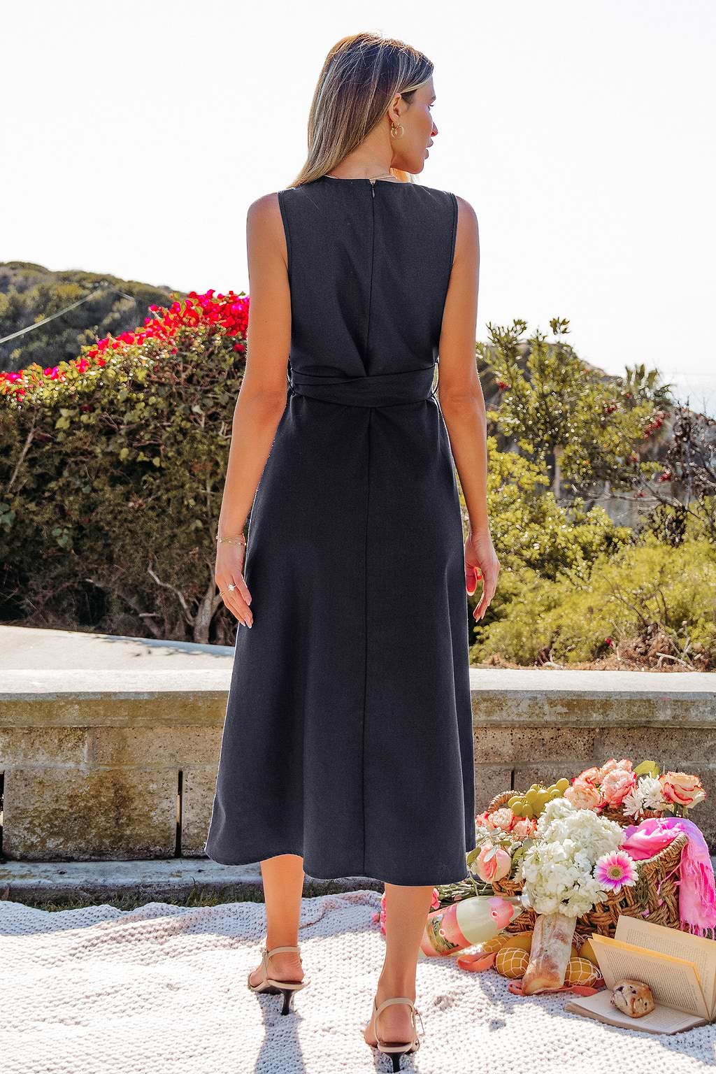 Timeless Navy Midi Dress