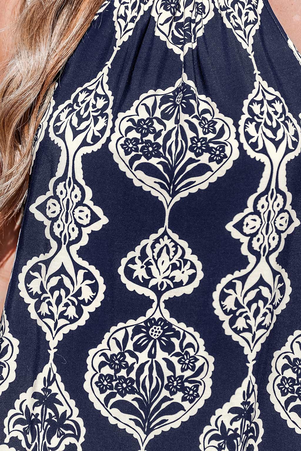 Midnight Floral Print Mini Dress