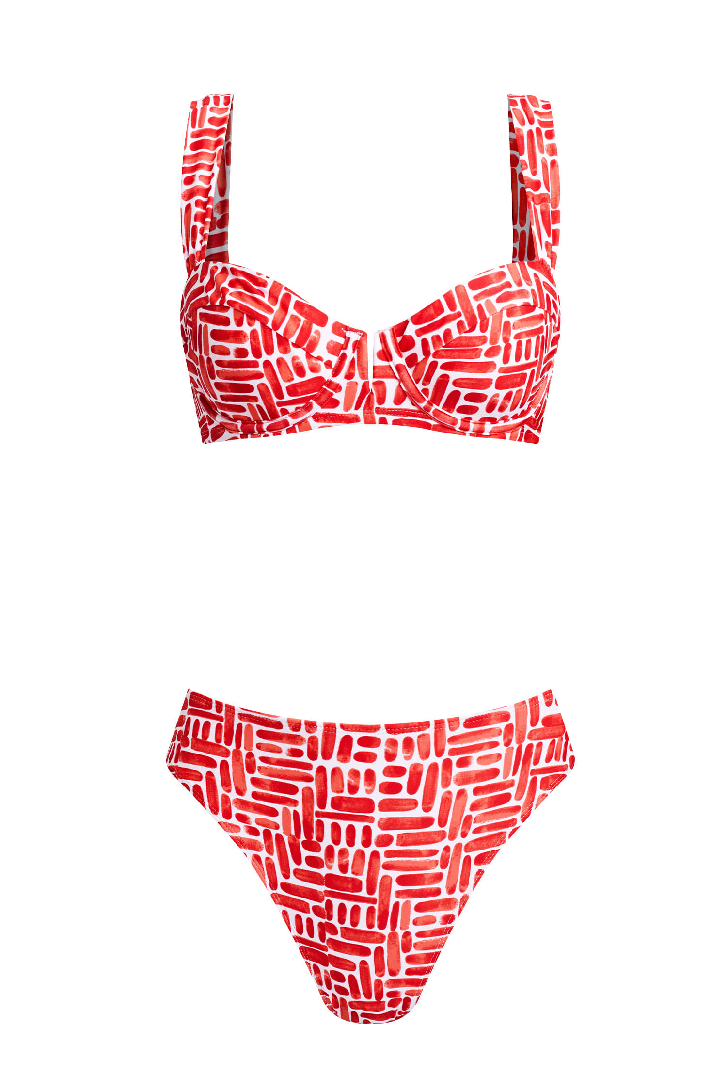 送関込【CUPSHE】 x JJD アブストラクト ビキニセット x JJD When in Rome Abstract Bikini Set