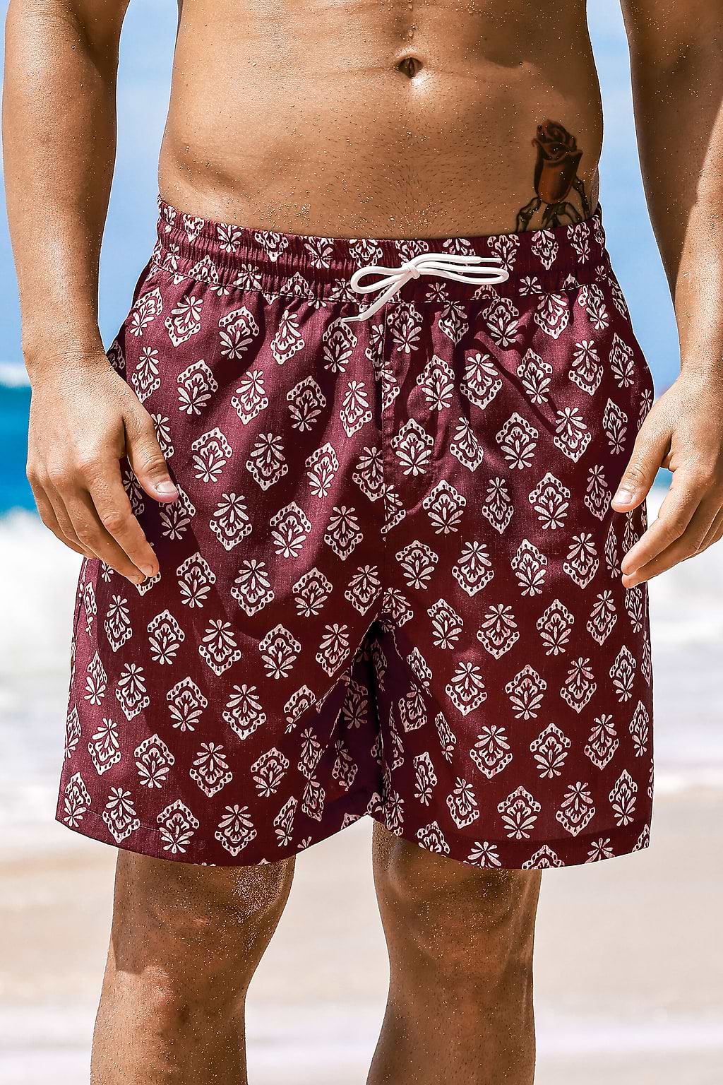 Plum Surge Ornate Board Shorts