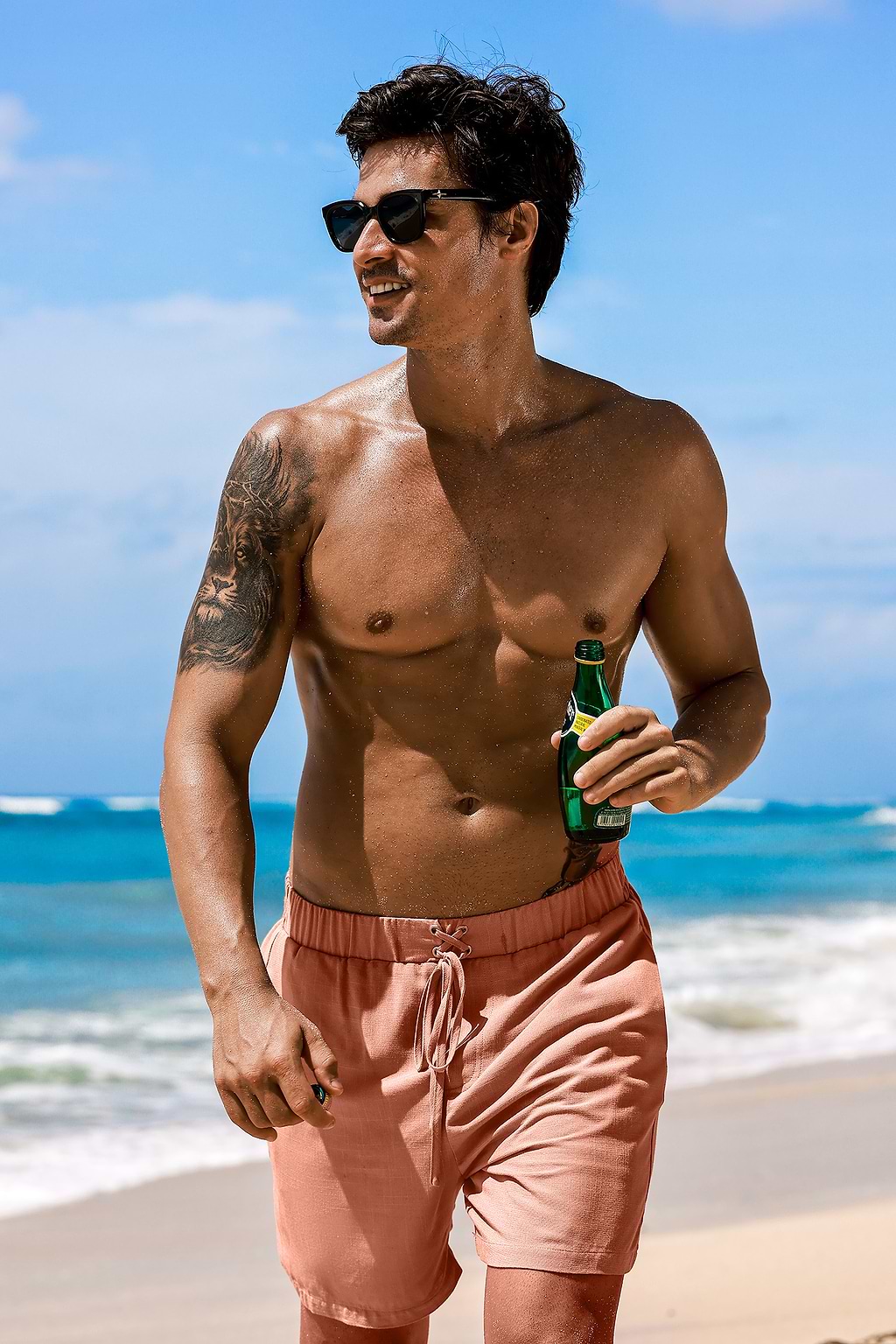 Pantaloncini da surf marroni Driftwood Sands