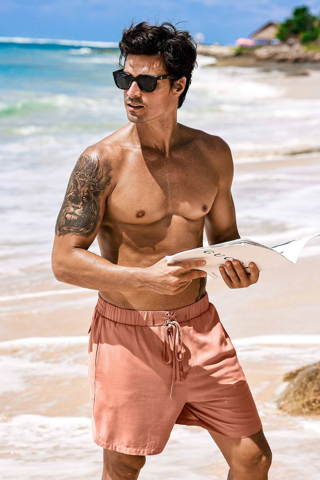 Pantaloncini da surf marroni Driftwood Sands
