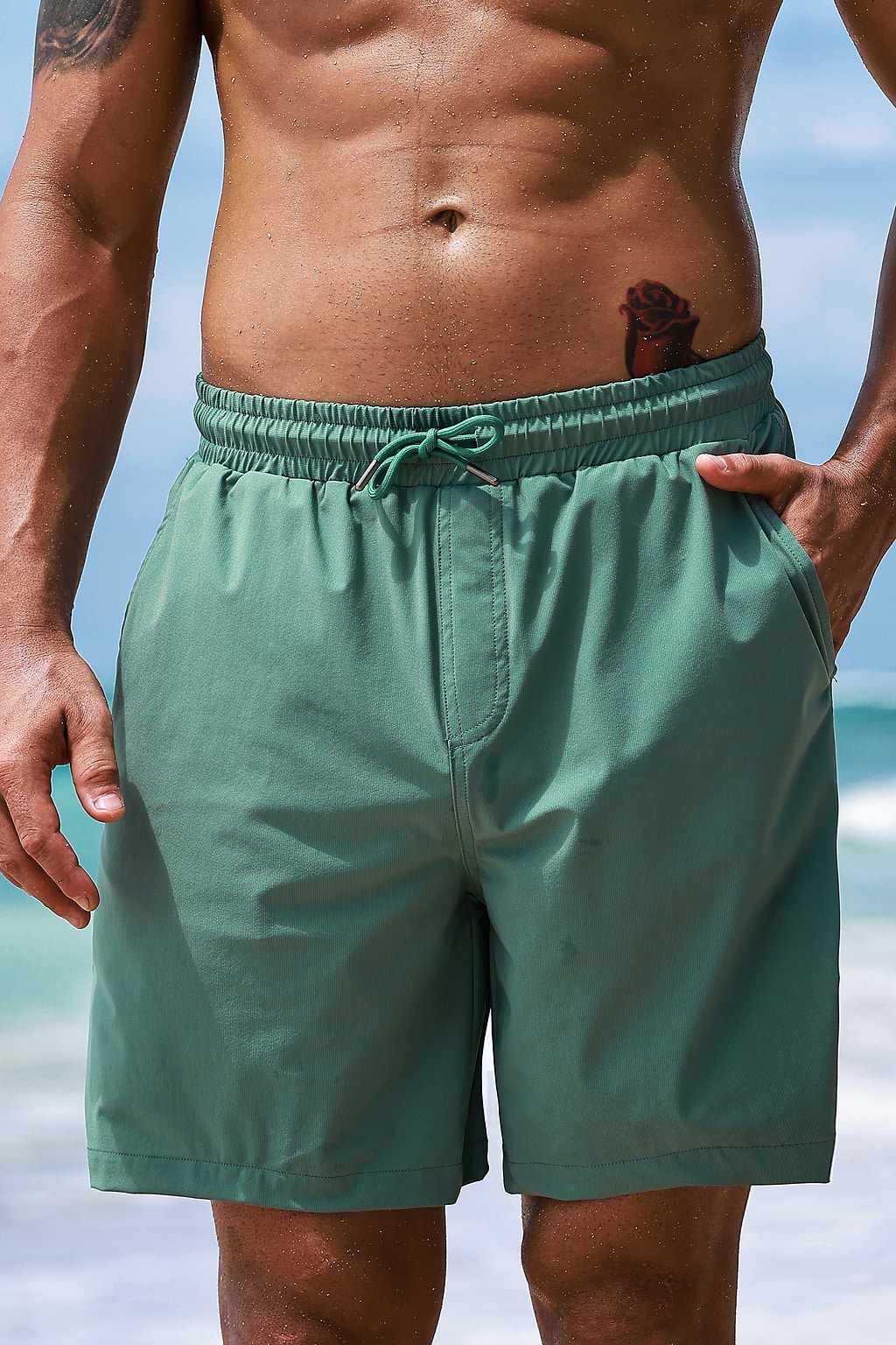 Ivy Trail Green Board Shorts