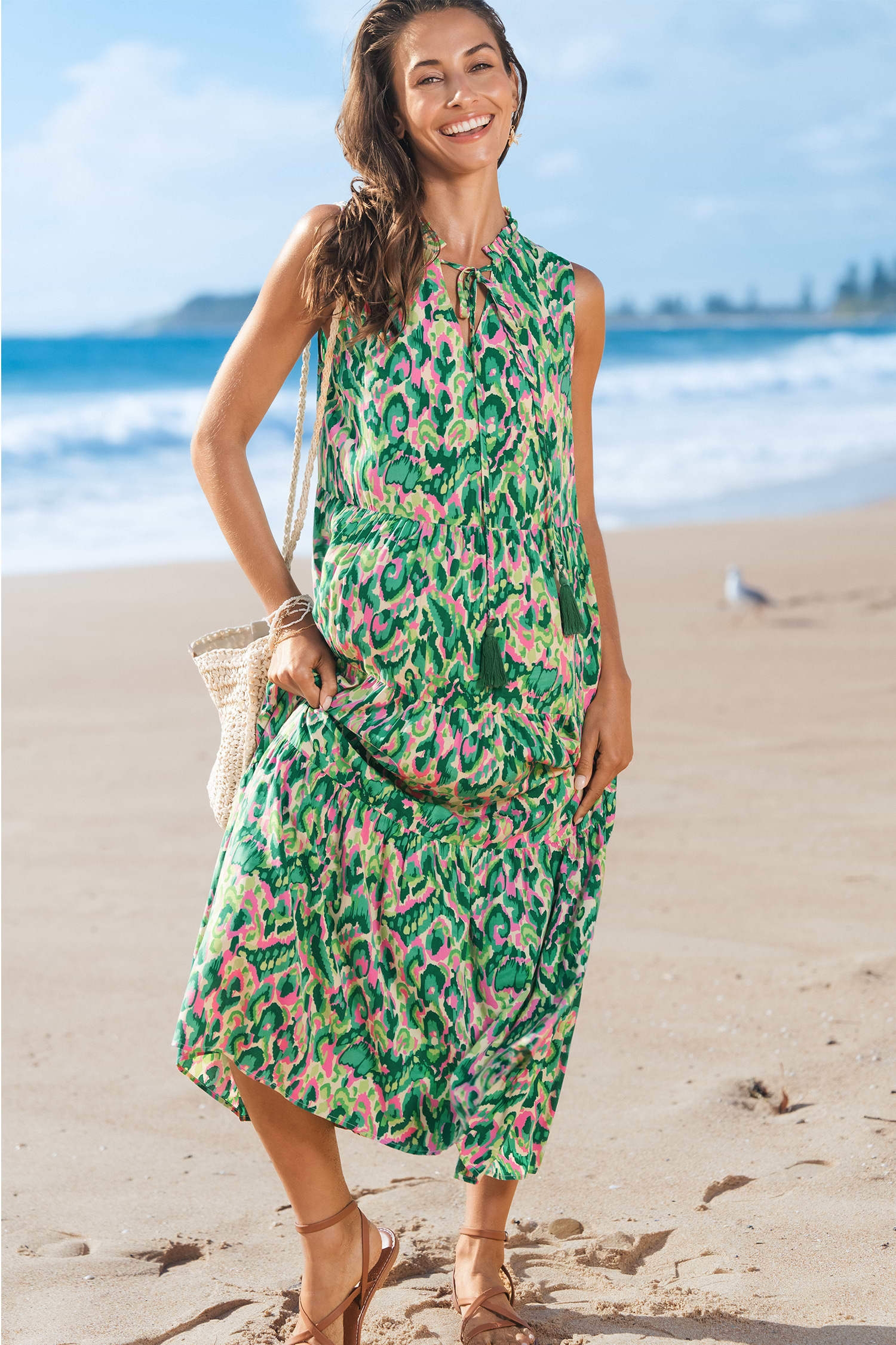Tropical Vibes Midi Dress