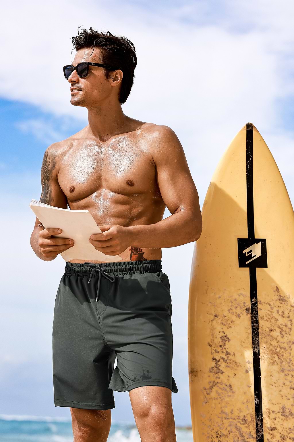 Stone Ridge Gray Board Shorts