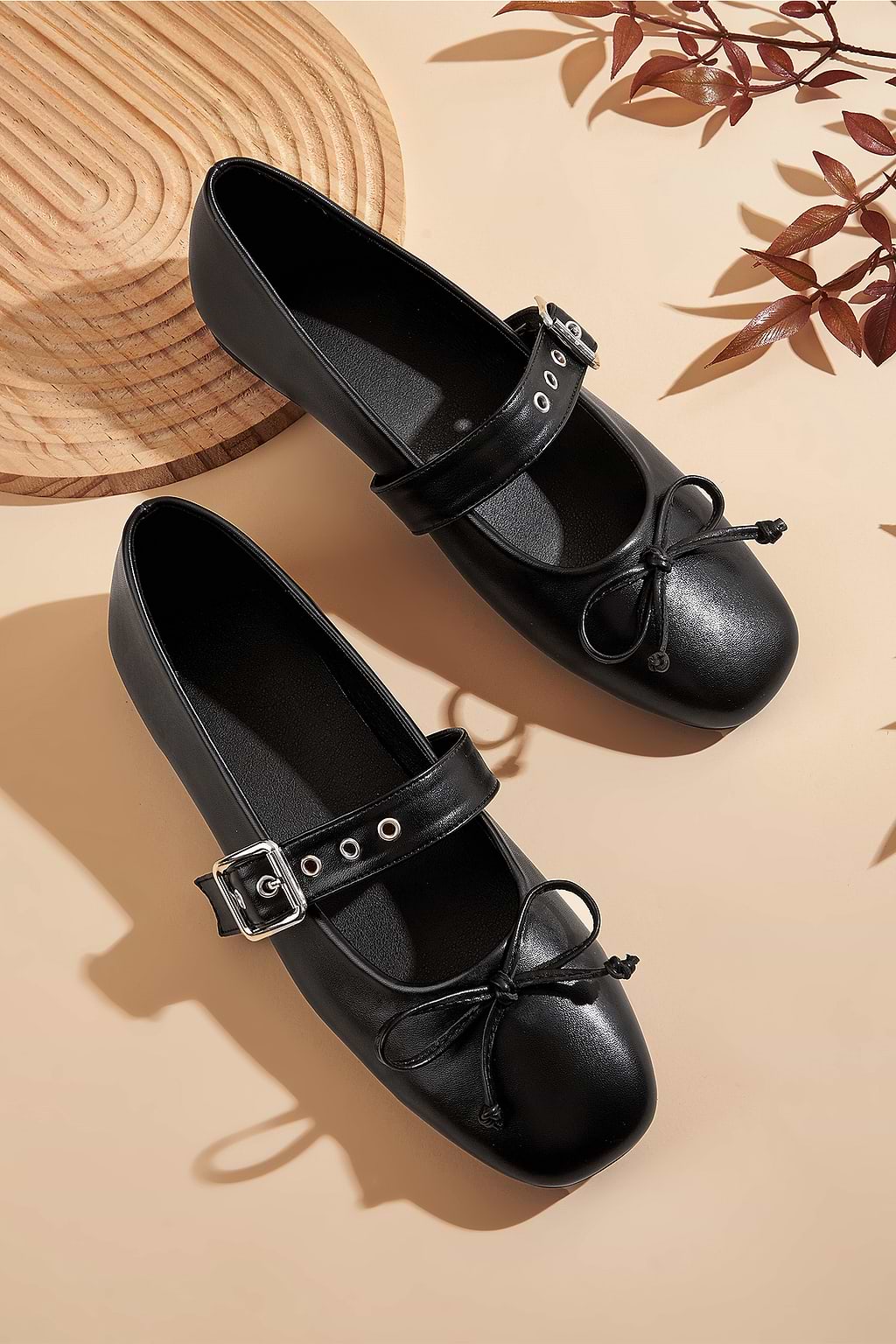 Zapatos planos negros Rebel Heart