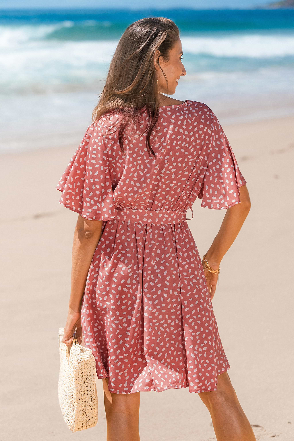 Dotted Delight Abstract Mini Dress