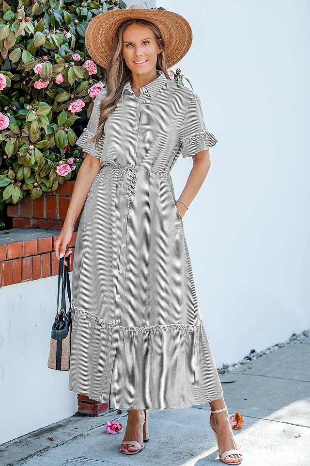 Countryside Getaway Striped Maxi Dress | Relaxed & Chic | Cupshe