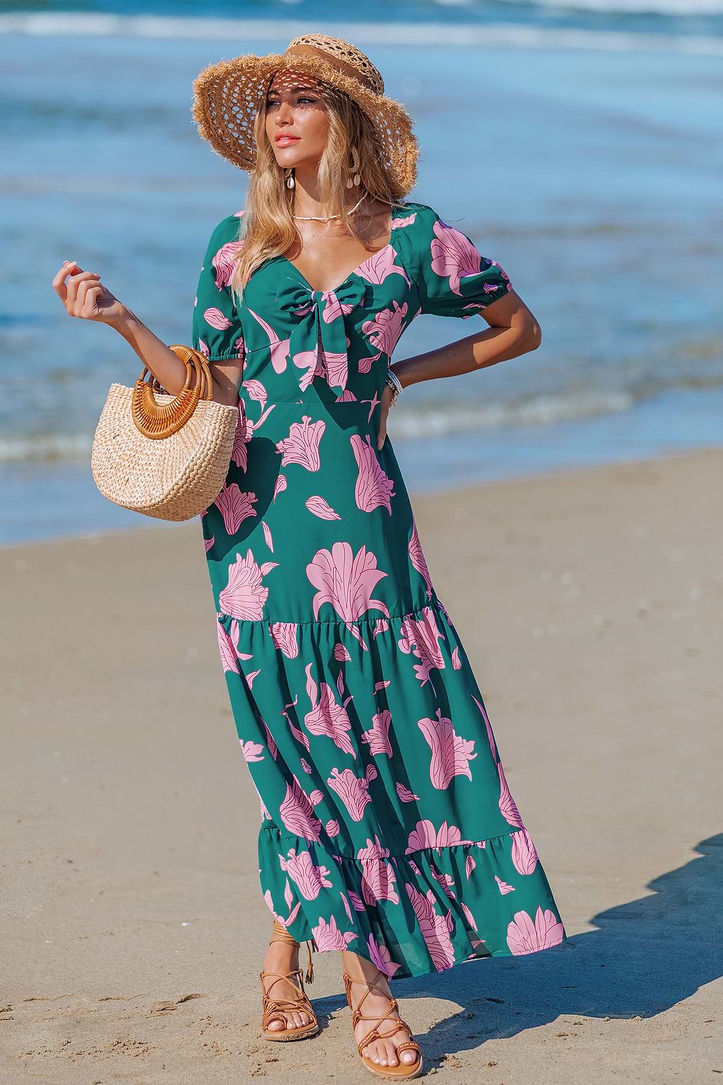 Blooming Petals Floral Maxi Dress
