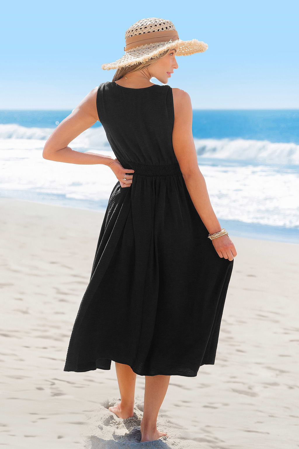Moonlit Walk Black Maxi Dress