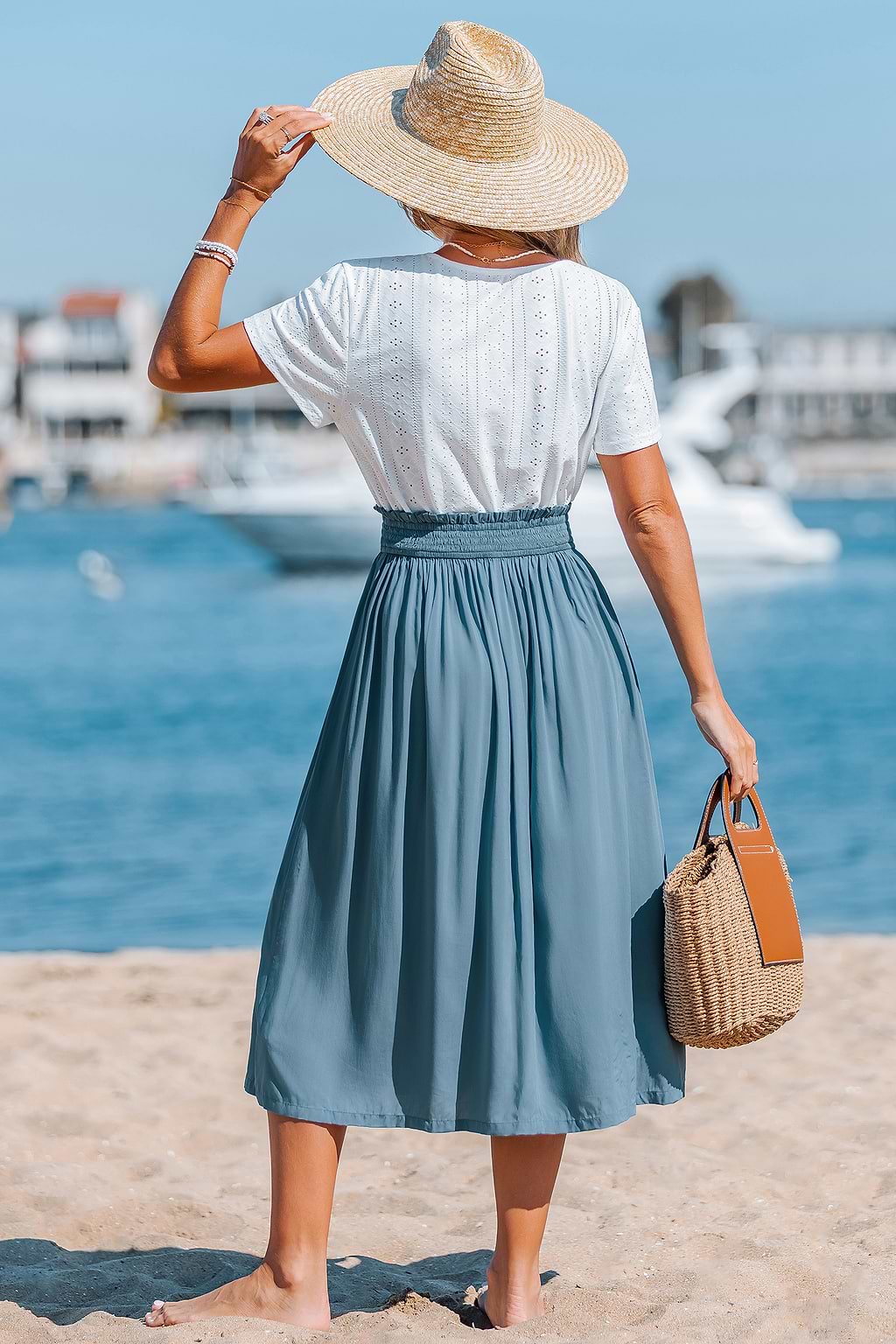 Refined Elegance Two-Toned Midi Dress