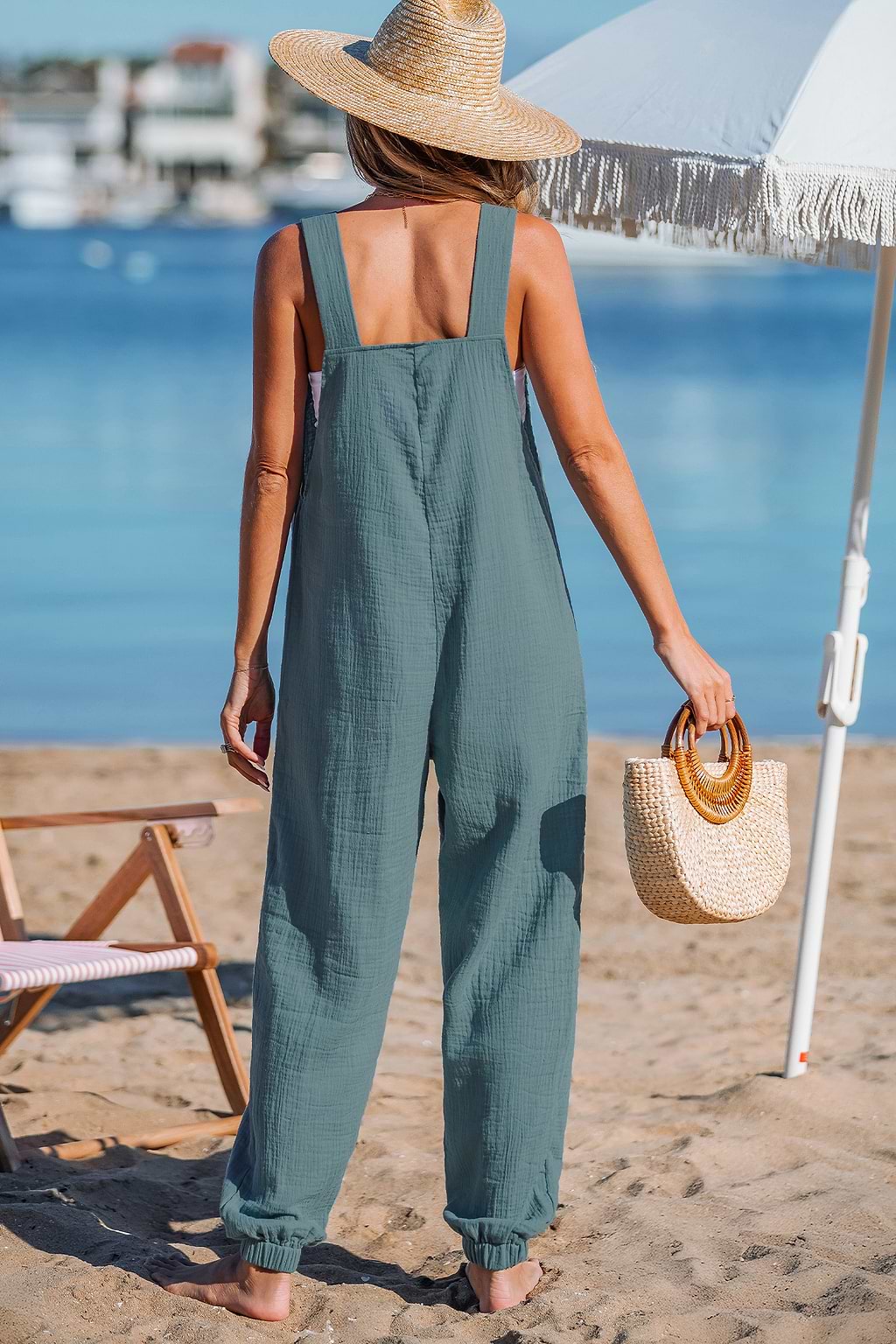 Laidback Stroll Blue Jumpsuit