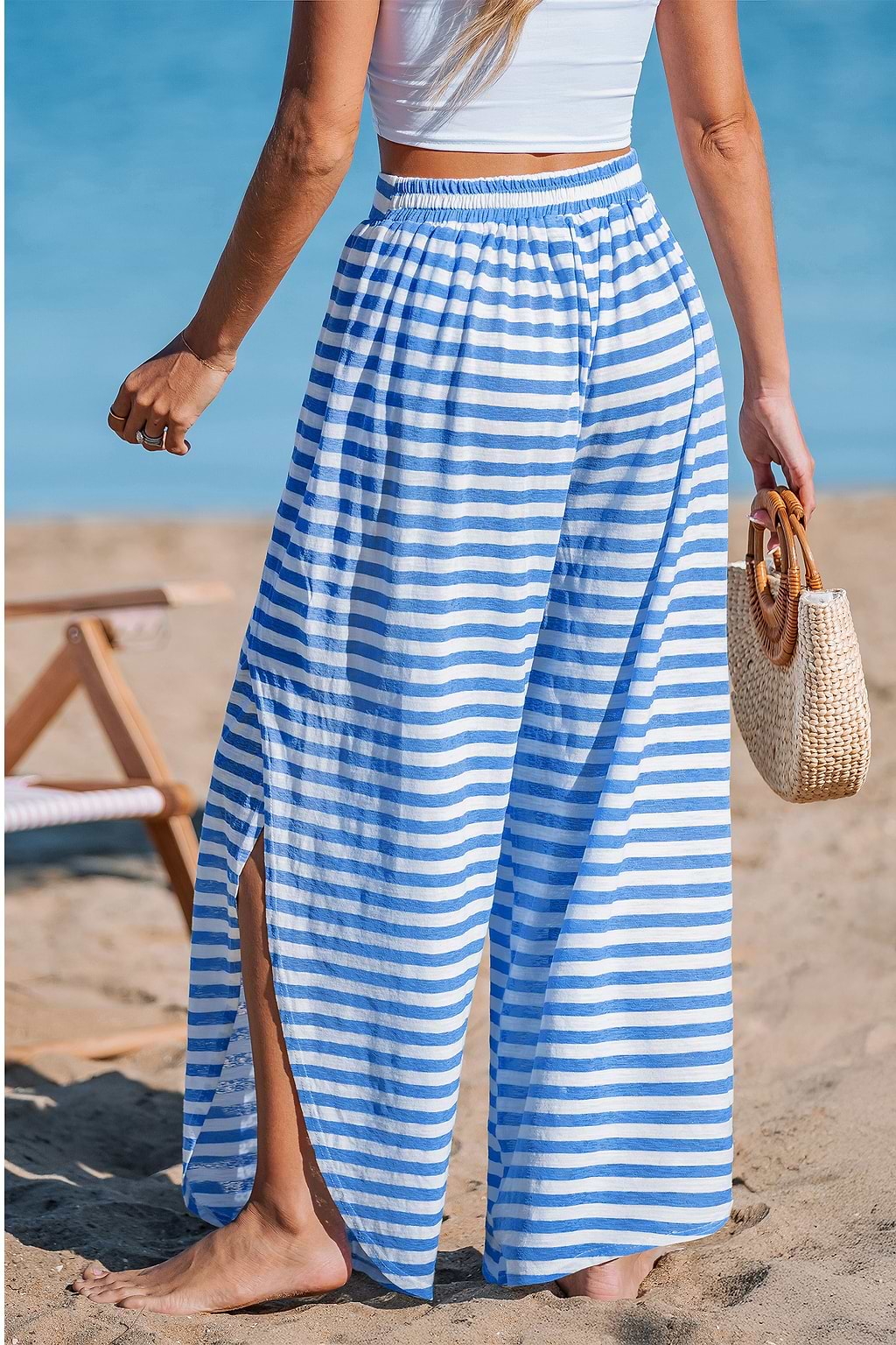 Marina Vibes Striped Cover-Up Pants