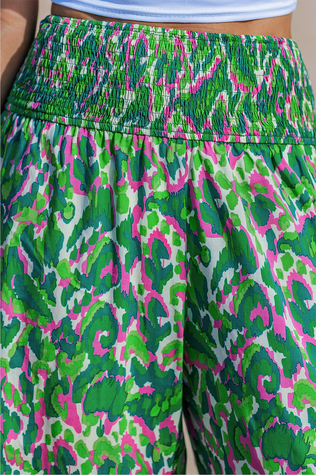Dewy Moss Abstract Cover-Up Pants