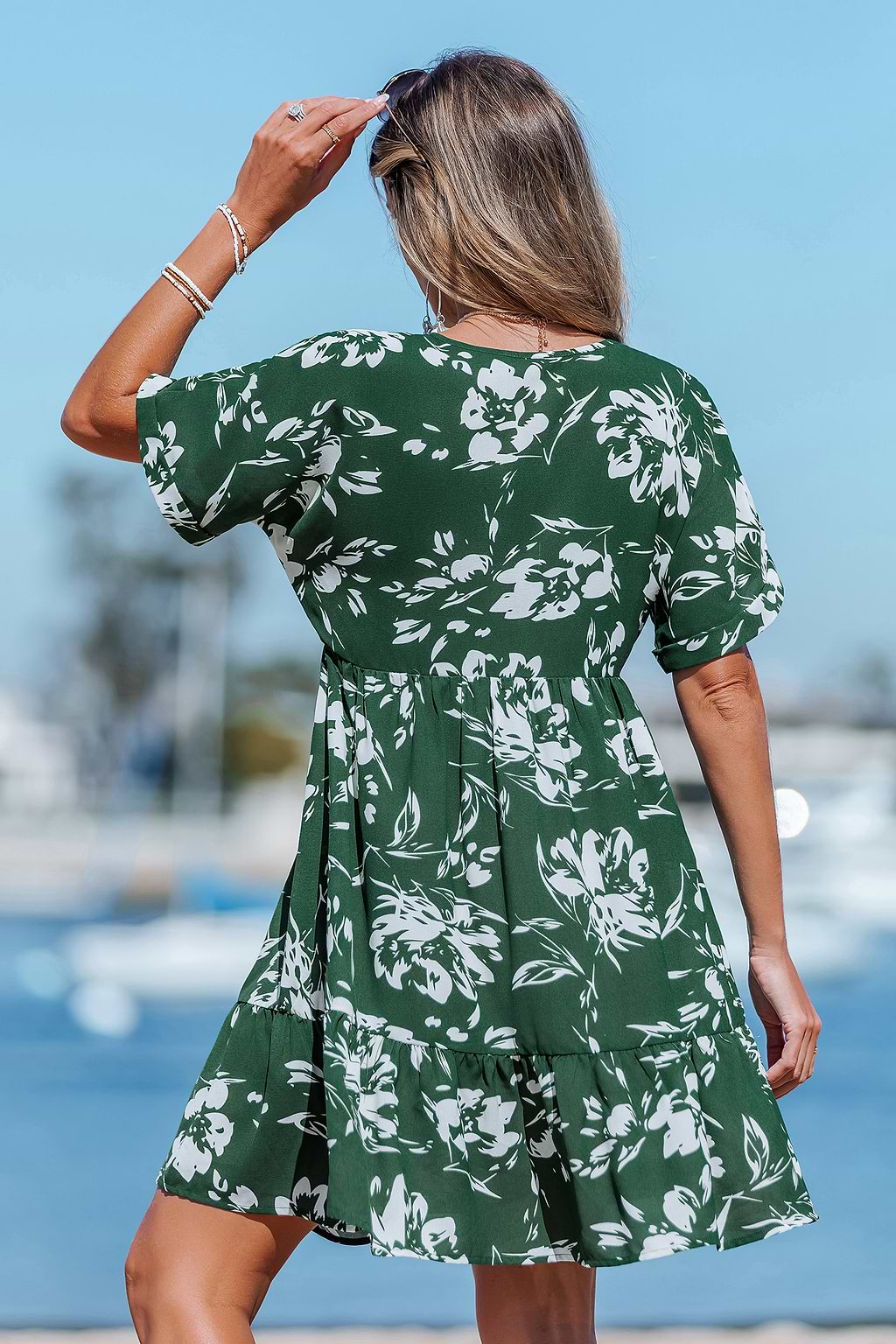 Classic Bloom Floral Mini Dress