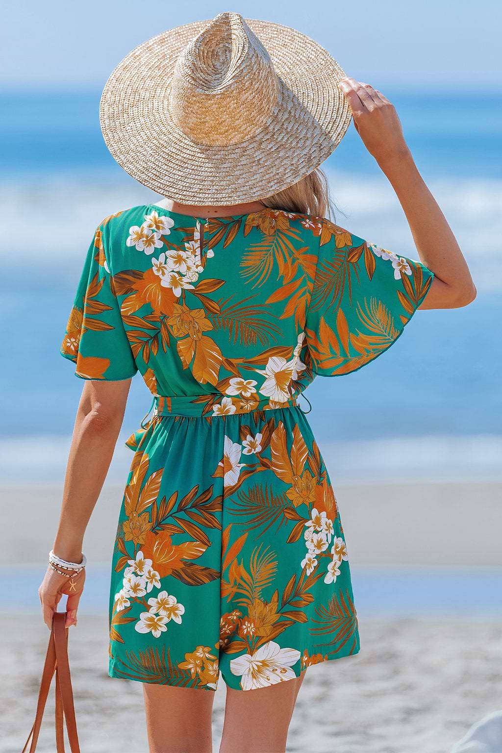 Solstice Glow Floral Romper