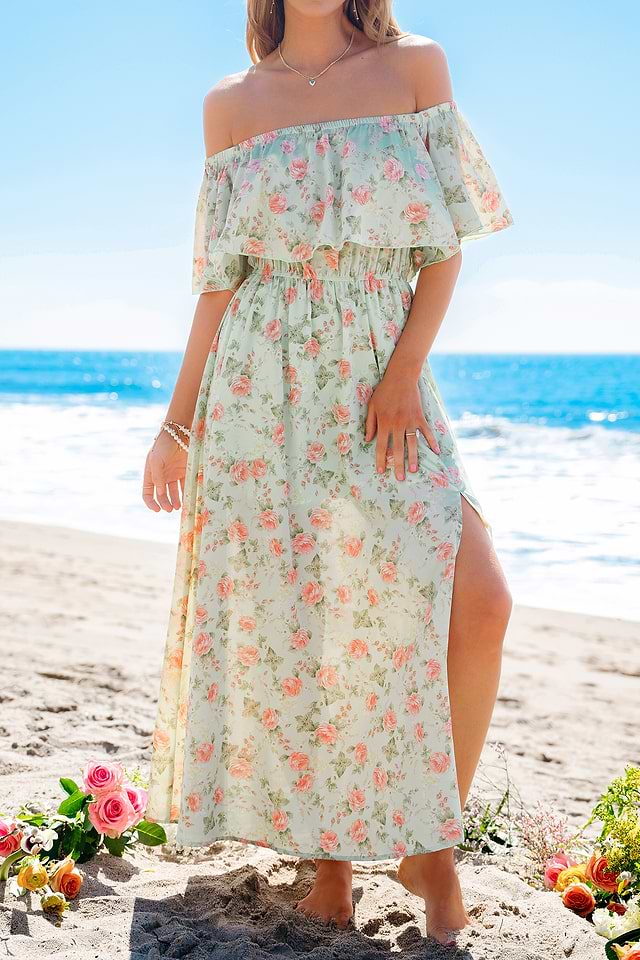 Pastel Haze Floral Maxi Dress | Effortlessly Romantic Style | Cupshe