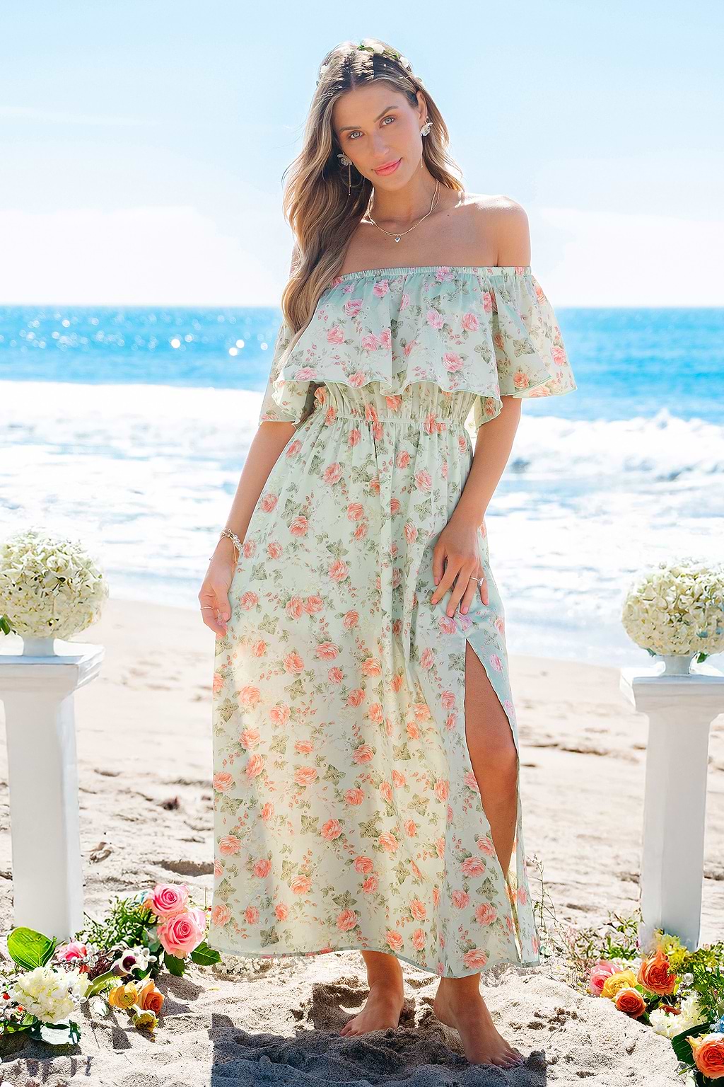 Pastel Haze Floral Maxi Dress