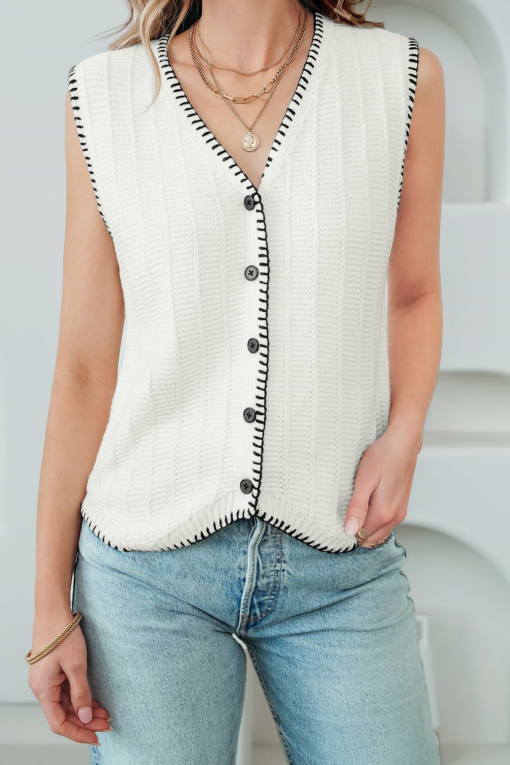 Gilet bianco baciato dalla nuvola