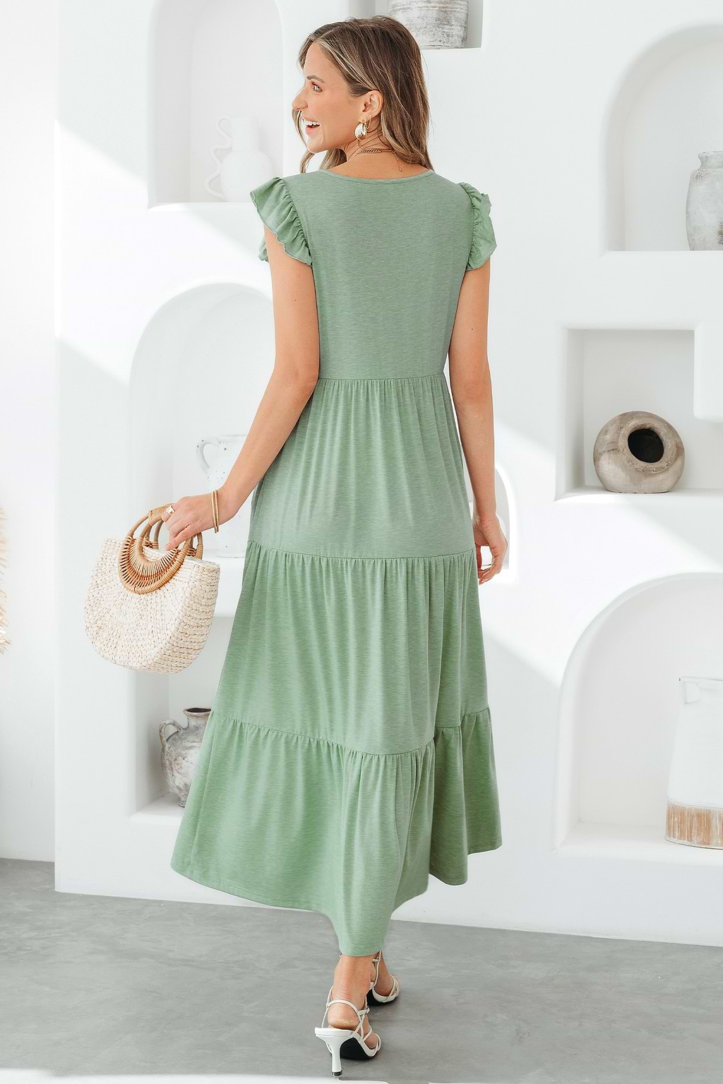 Juniper Dream Green Maxi Dress