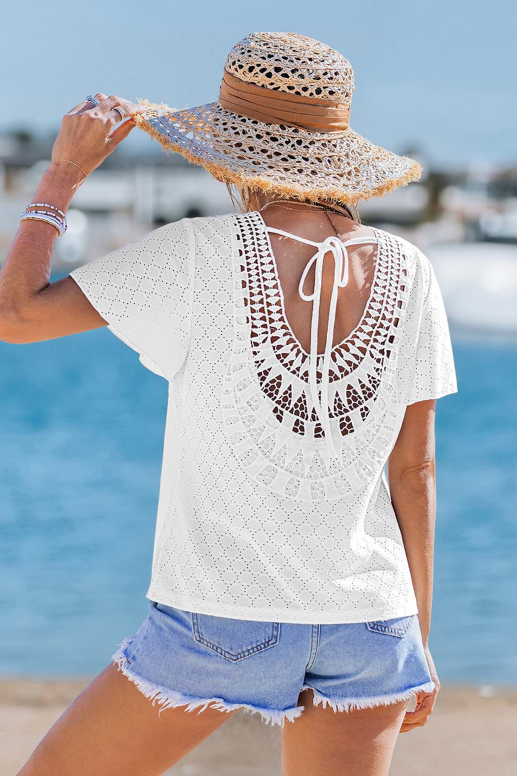 Seraphina Lace White Top