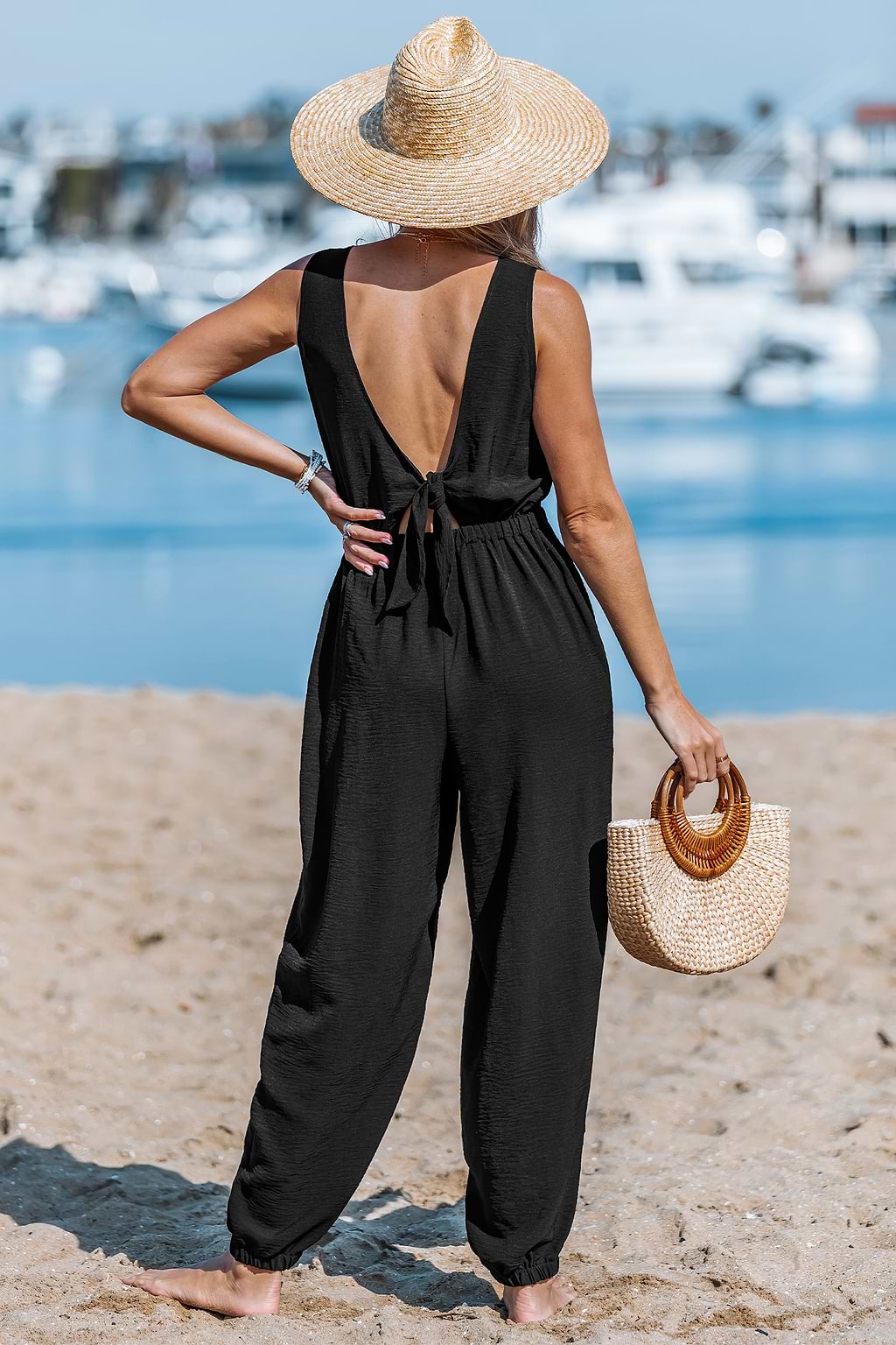 Pure Radiance Black Jumpsuit