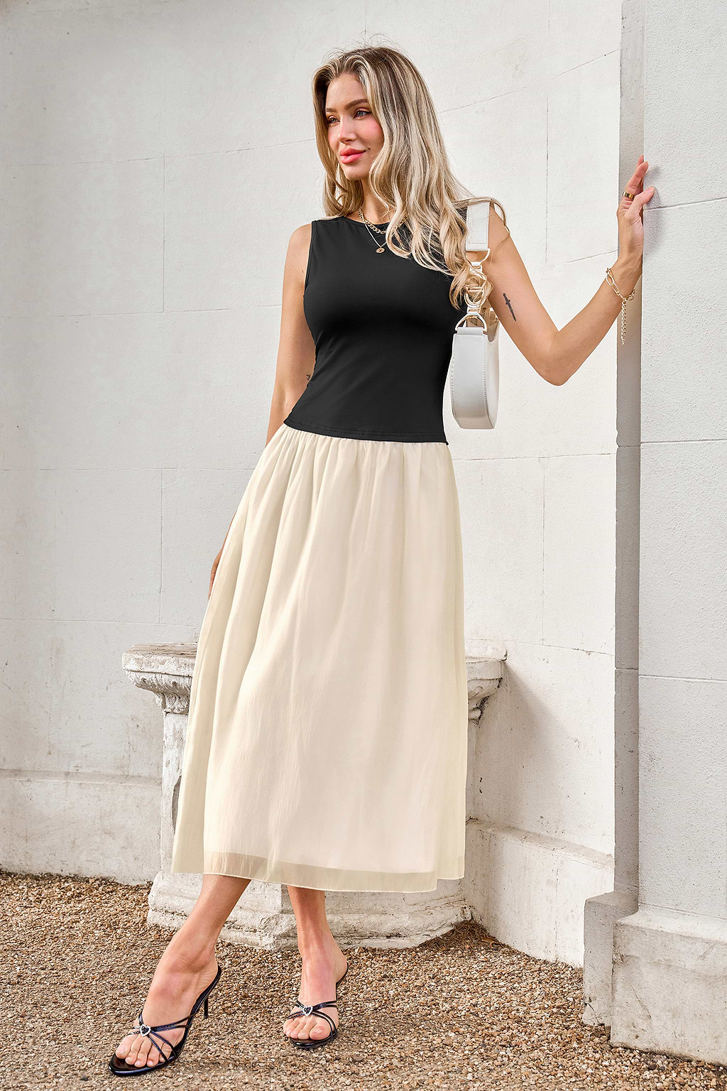 Downtown Girl Two-Toned Maxi Dress