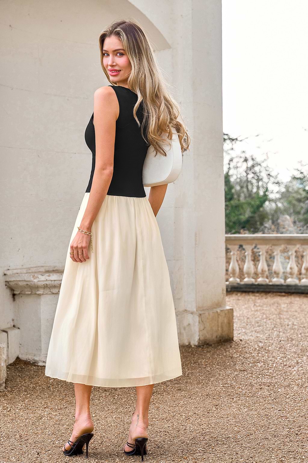 Downtown Girl Two-Toned Maxi Dress