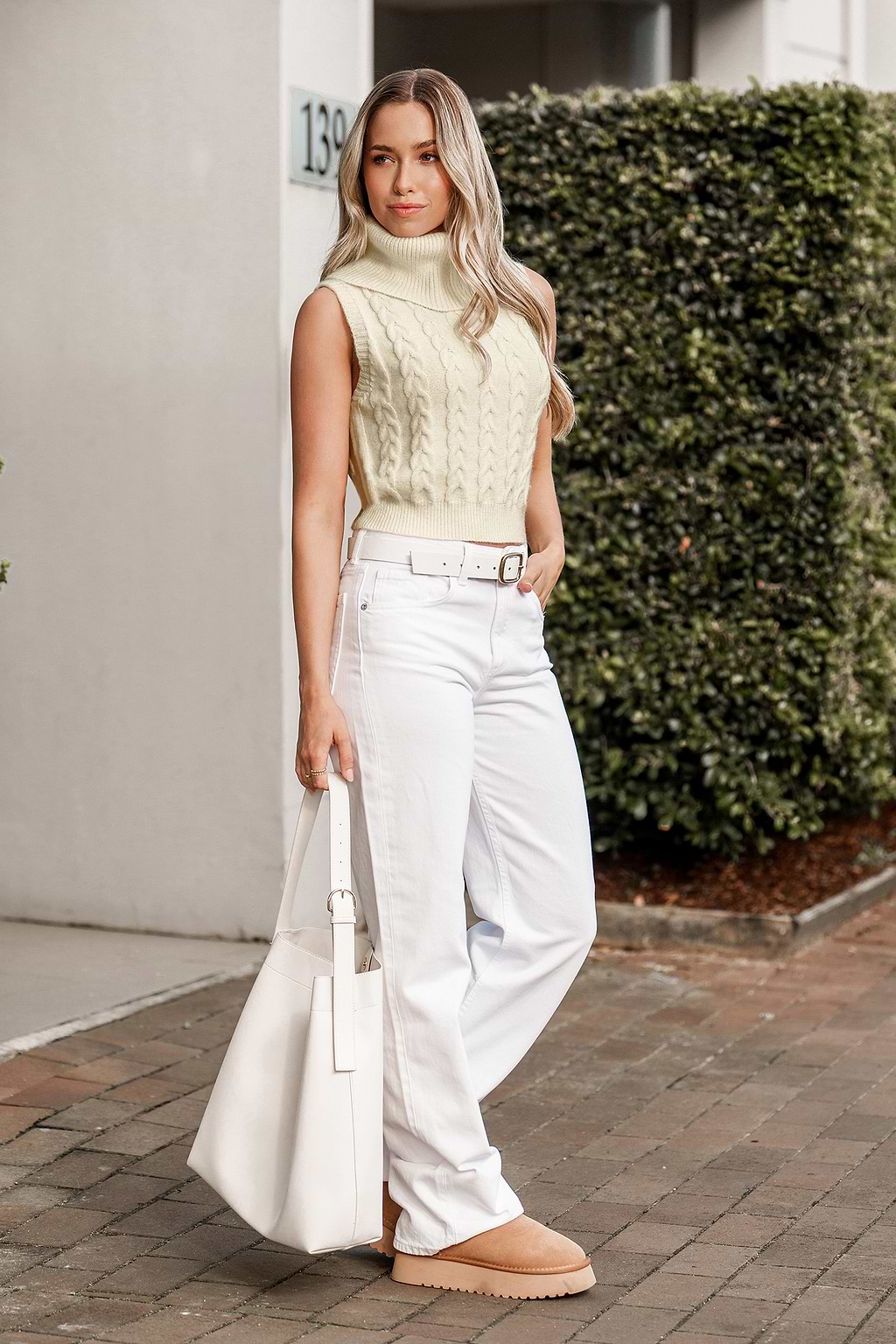 Turtleneck Sleeveless Sweater Vest