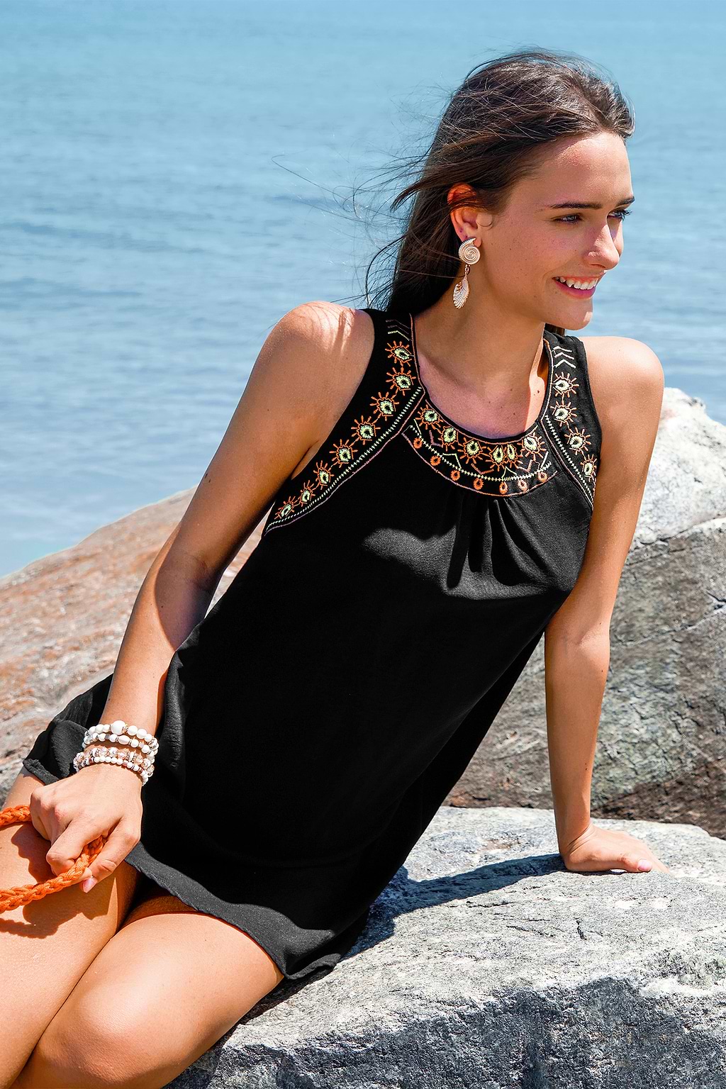 Hot Sun Black Mini Dress