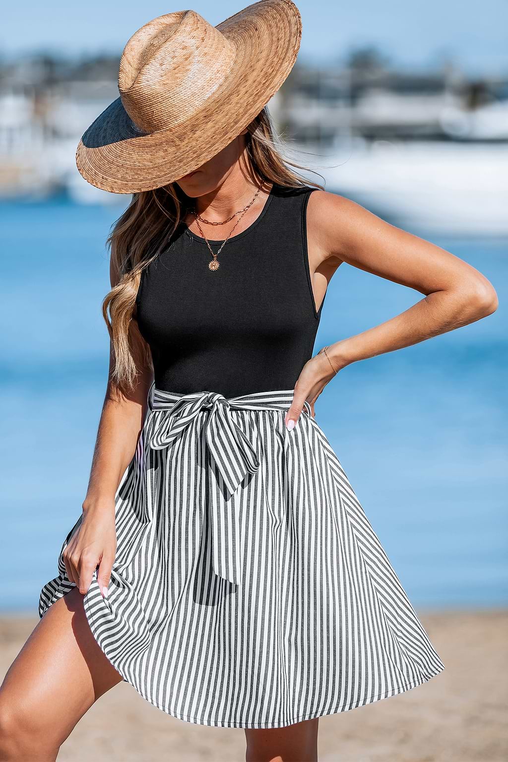 Urban Charm Two-Toned Mini Dress