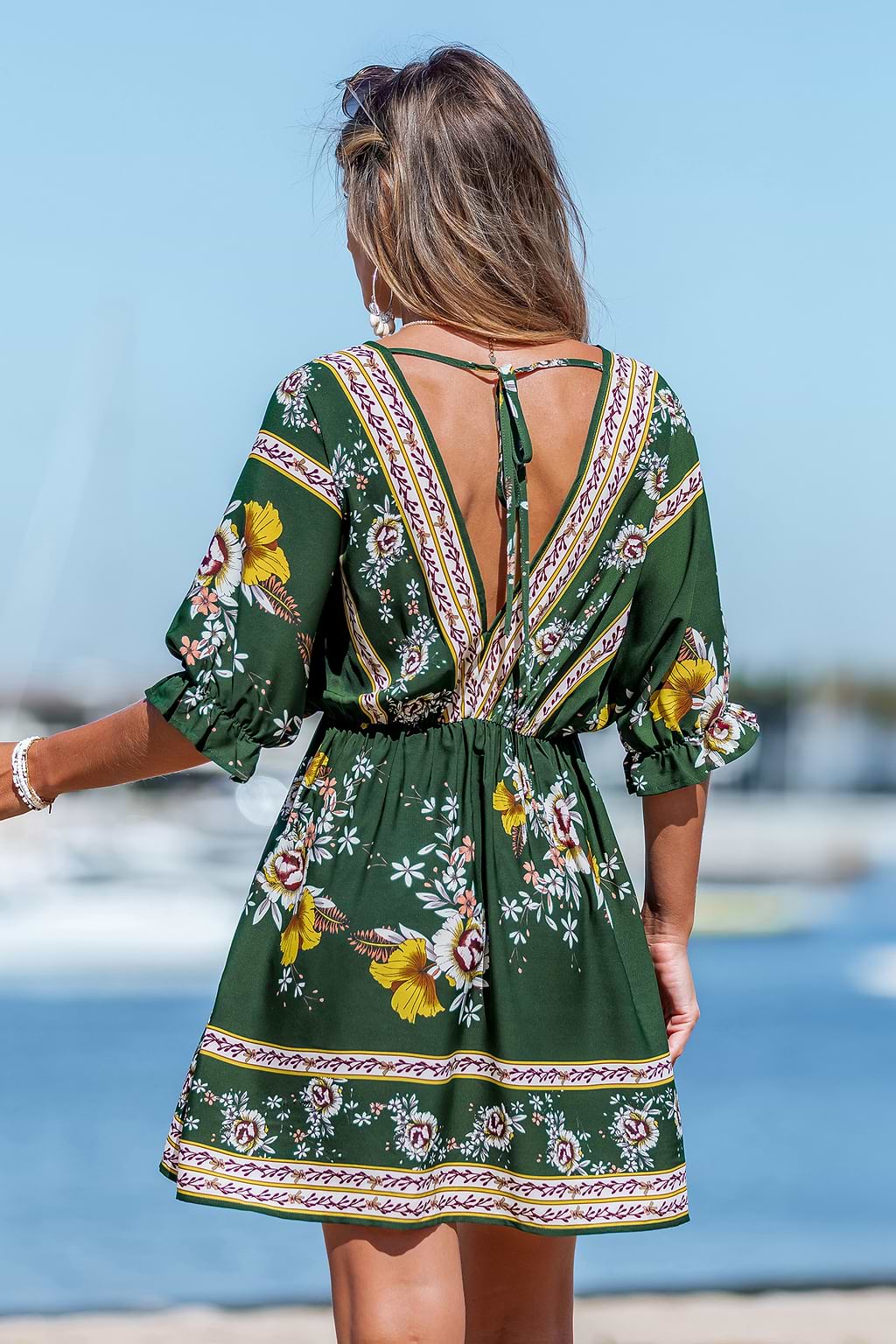 Verdant Vibes Floral Mini Dress