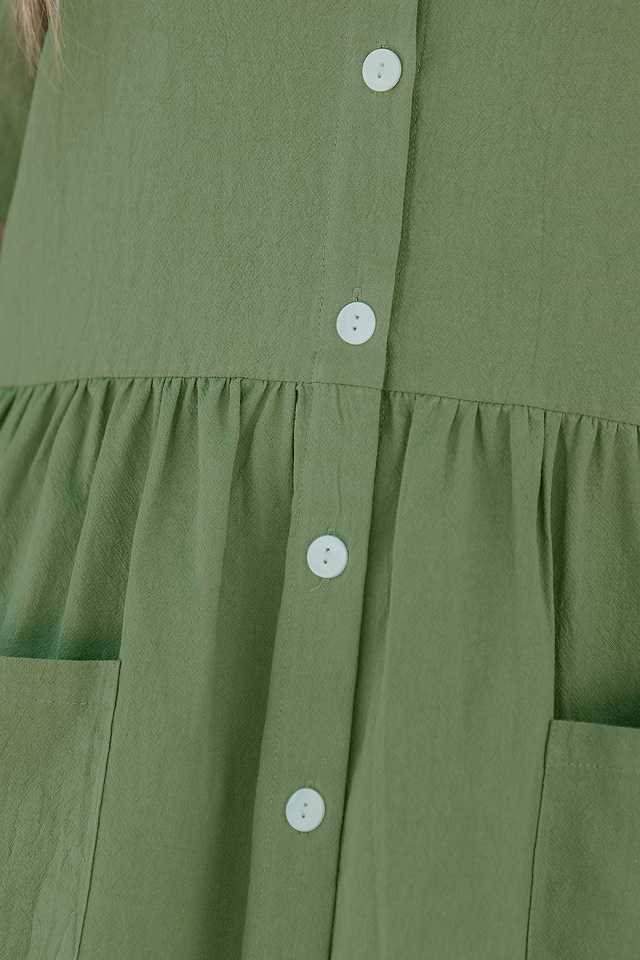 Fresh Sage Green Mini Dress