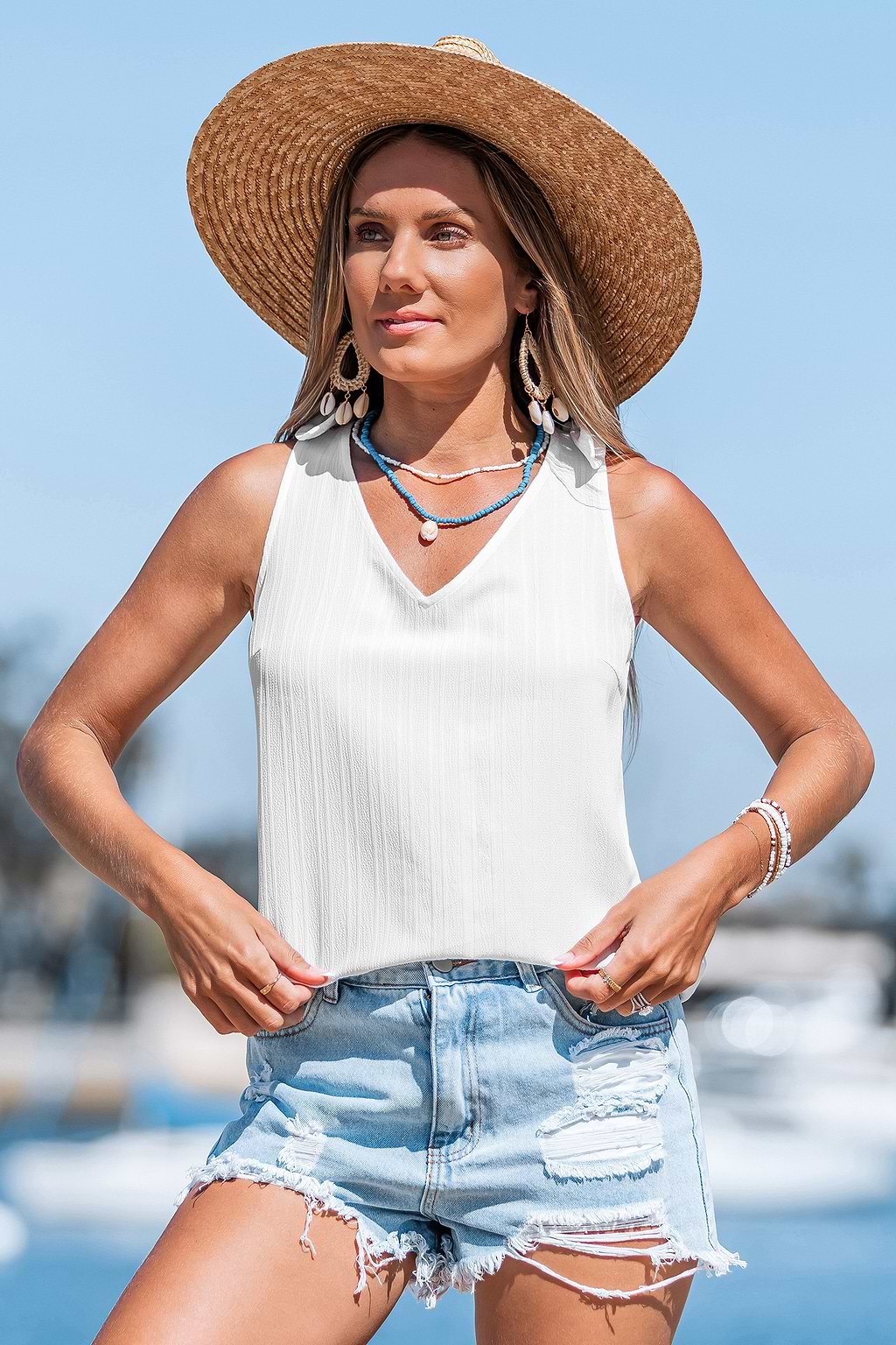 Hidden Gem White Cover-Up Top