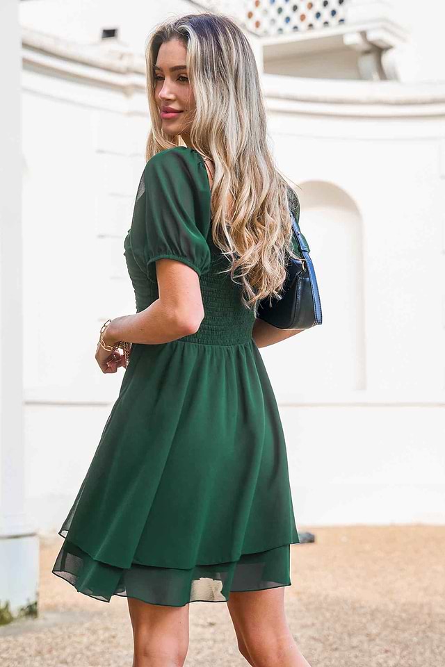 Forest Party Green Mini Dress Forest Party Green Mini Dress