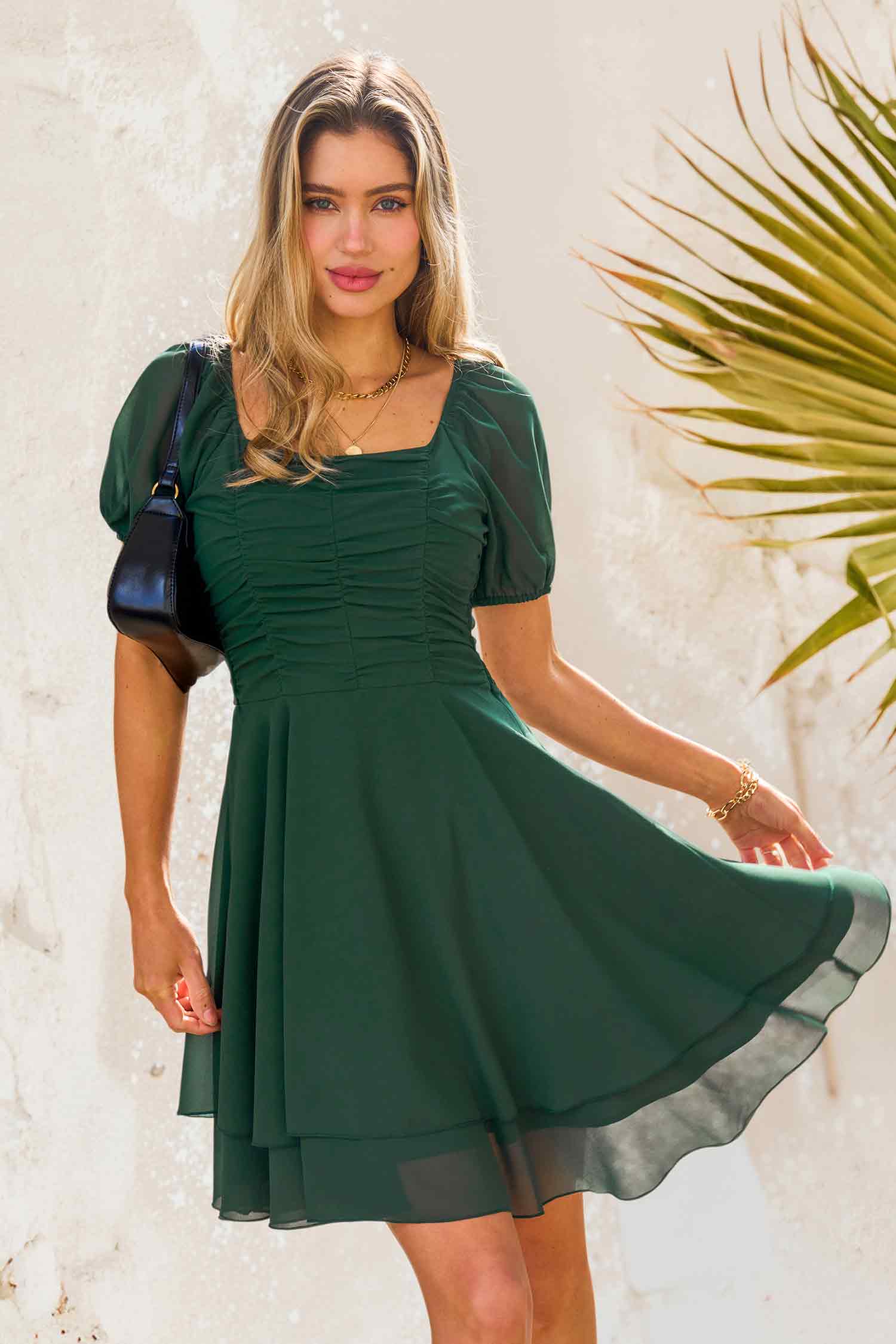 Forest Party Green Mini Dress