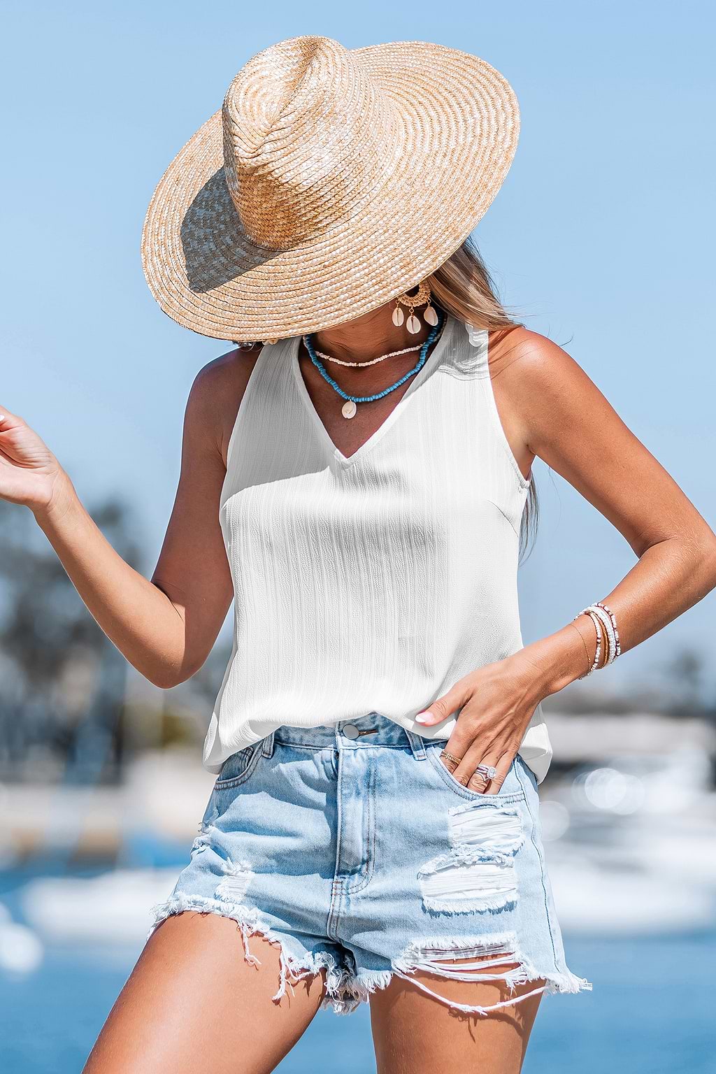 Hidden Gem White Cover-Up Top