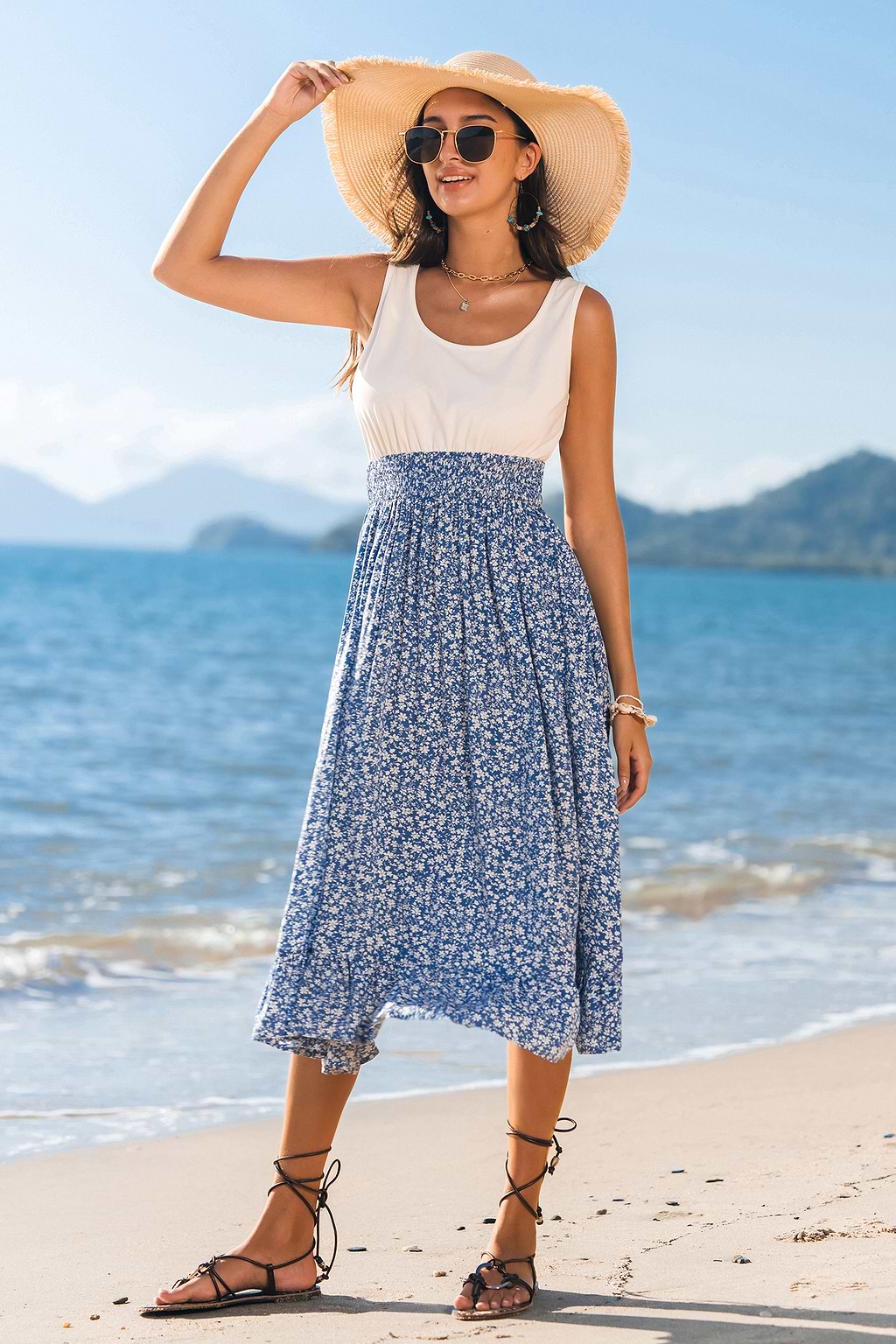 City Brunch Floral Midi Dress