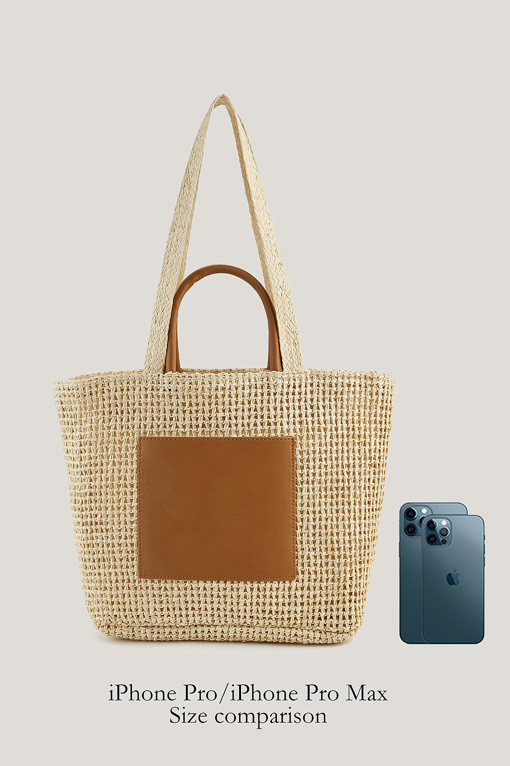 Sac fourre-tout en paille boho